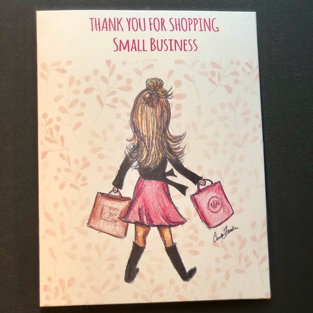 Thank You For Shopping Small Business Cards - 10 Pack